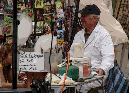 Cotton candy seller