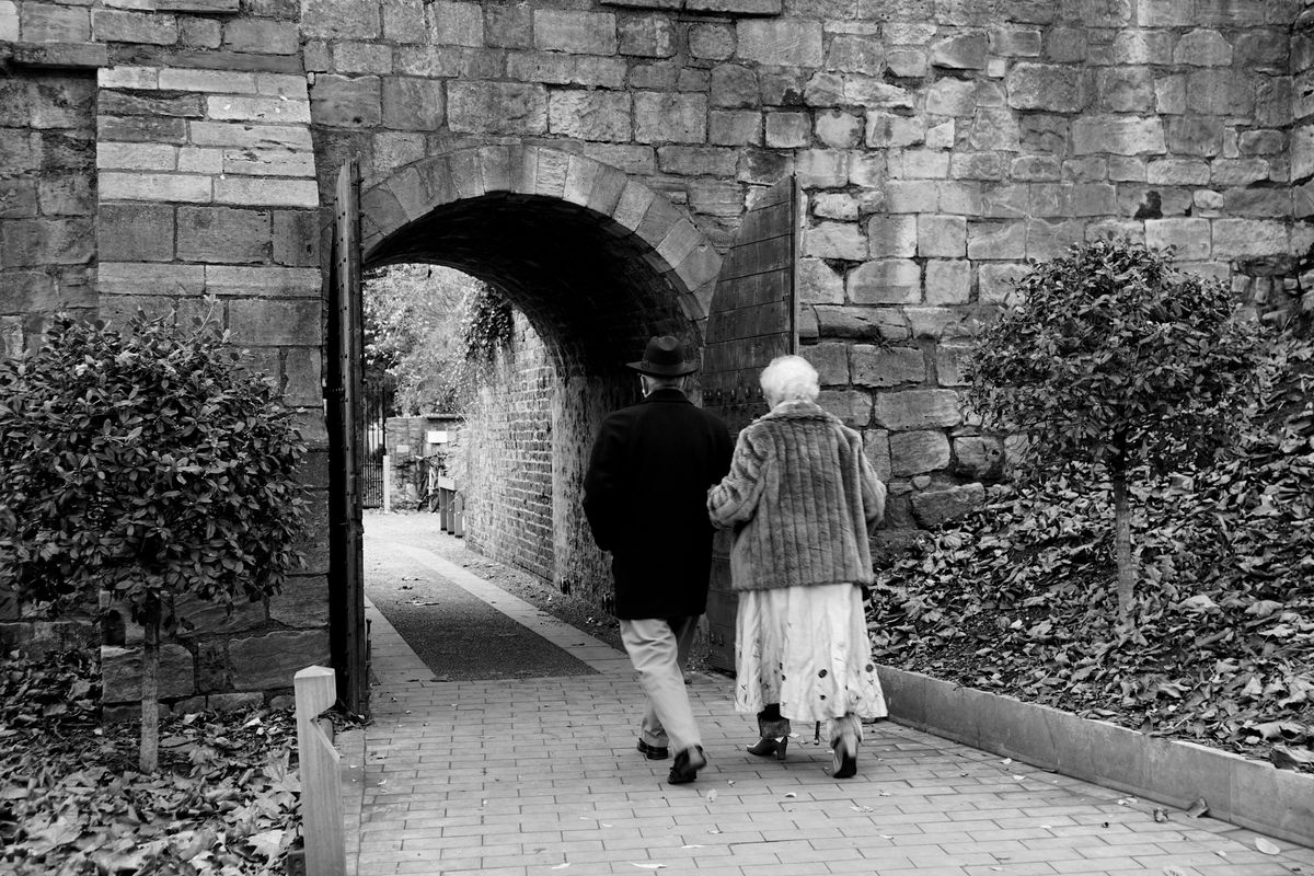 Couple by York walls