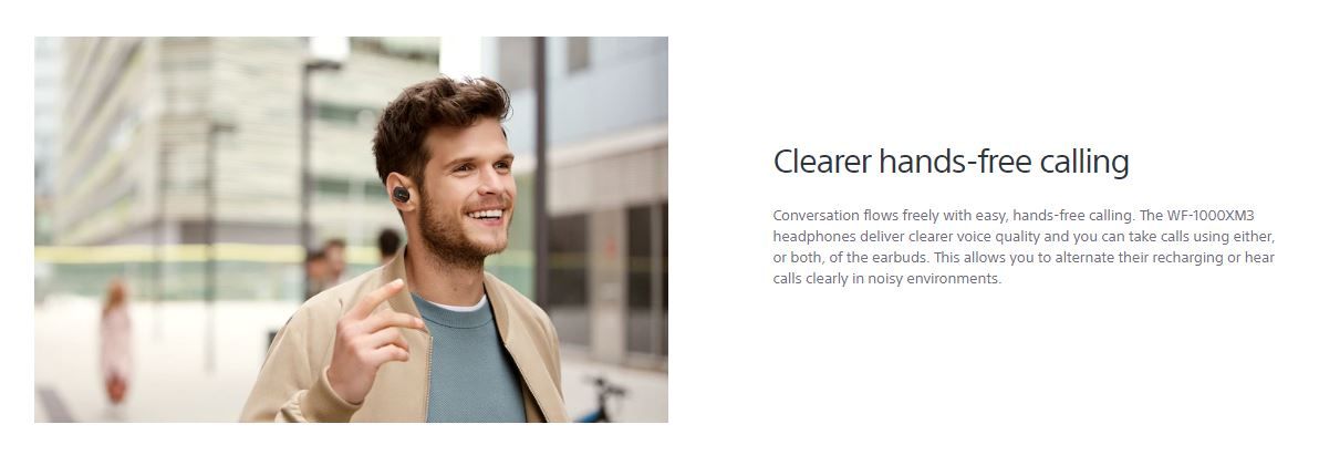 screenshot of the official sony website.